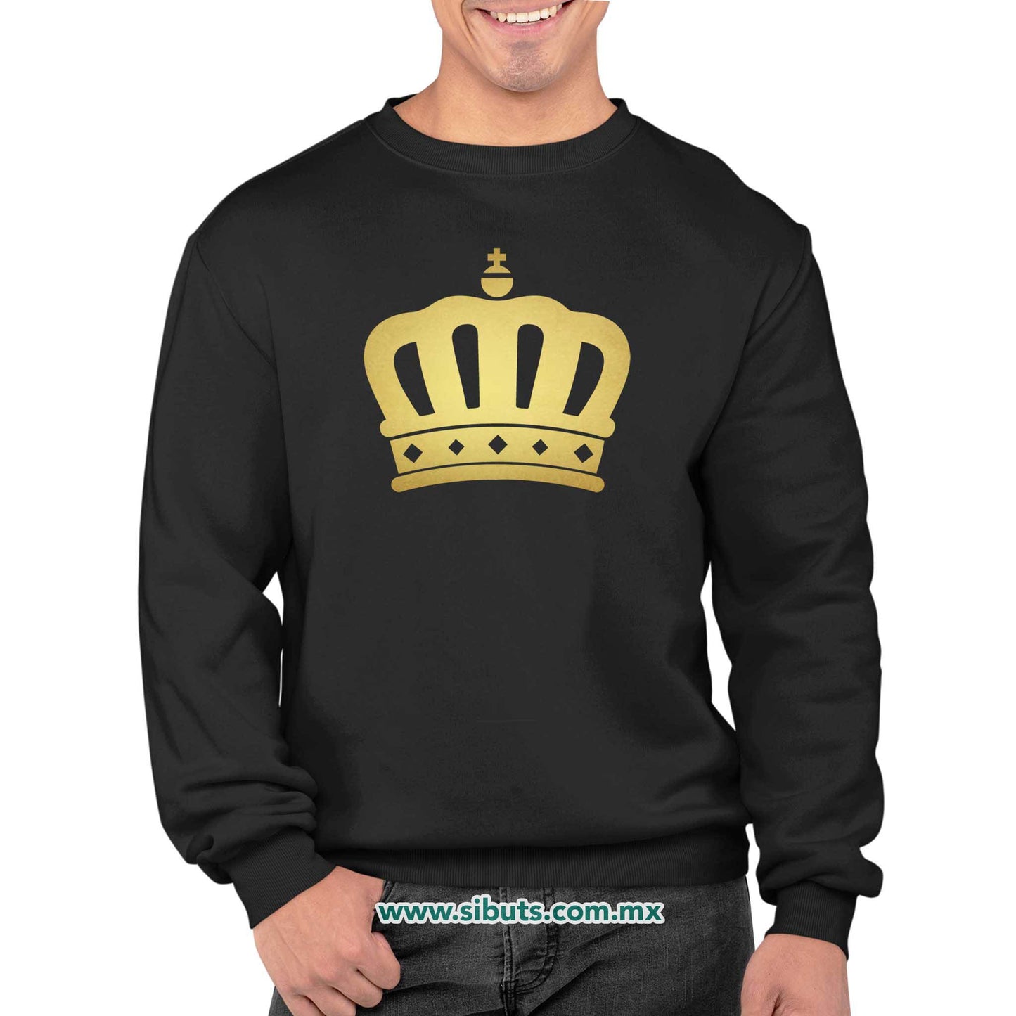 Sudadera Hombre Cuello Redondo Corona Queen