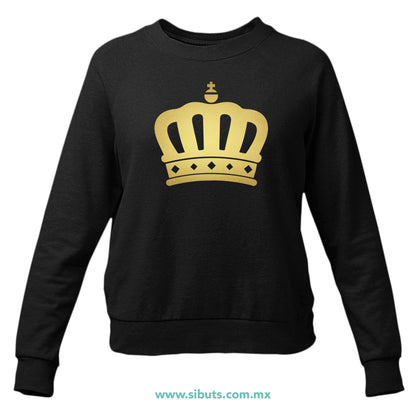 Sudadera Mujer Cuello Redondo Corona Queen