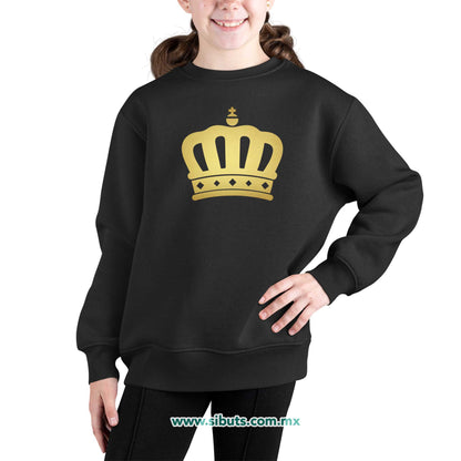 Sudadera Niña Cuello Redondo Corona Queen
