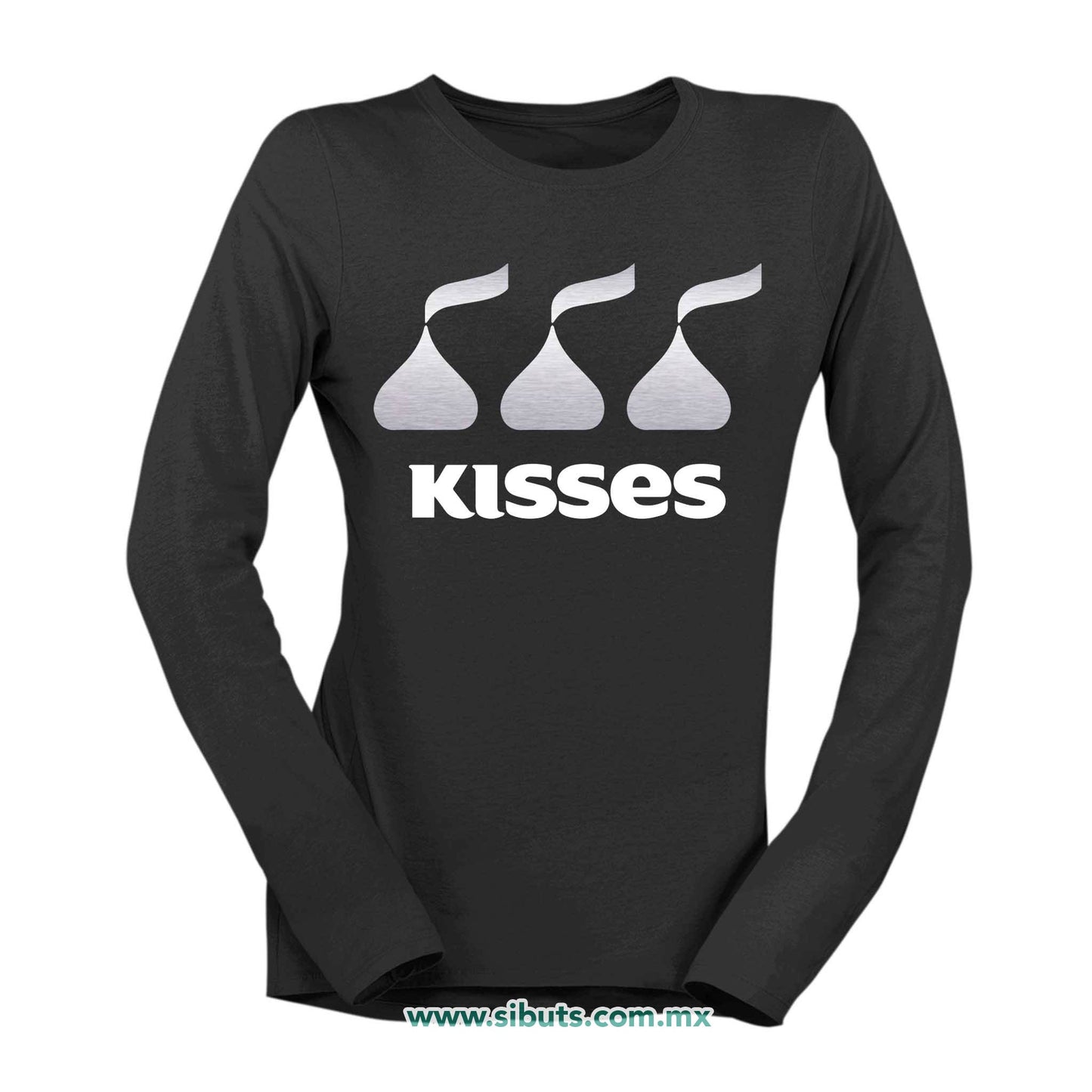 Playera Mujer Manga Larga Chocolates Kisses