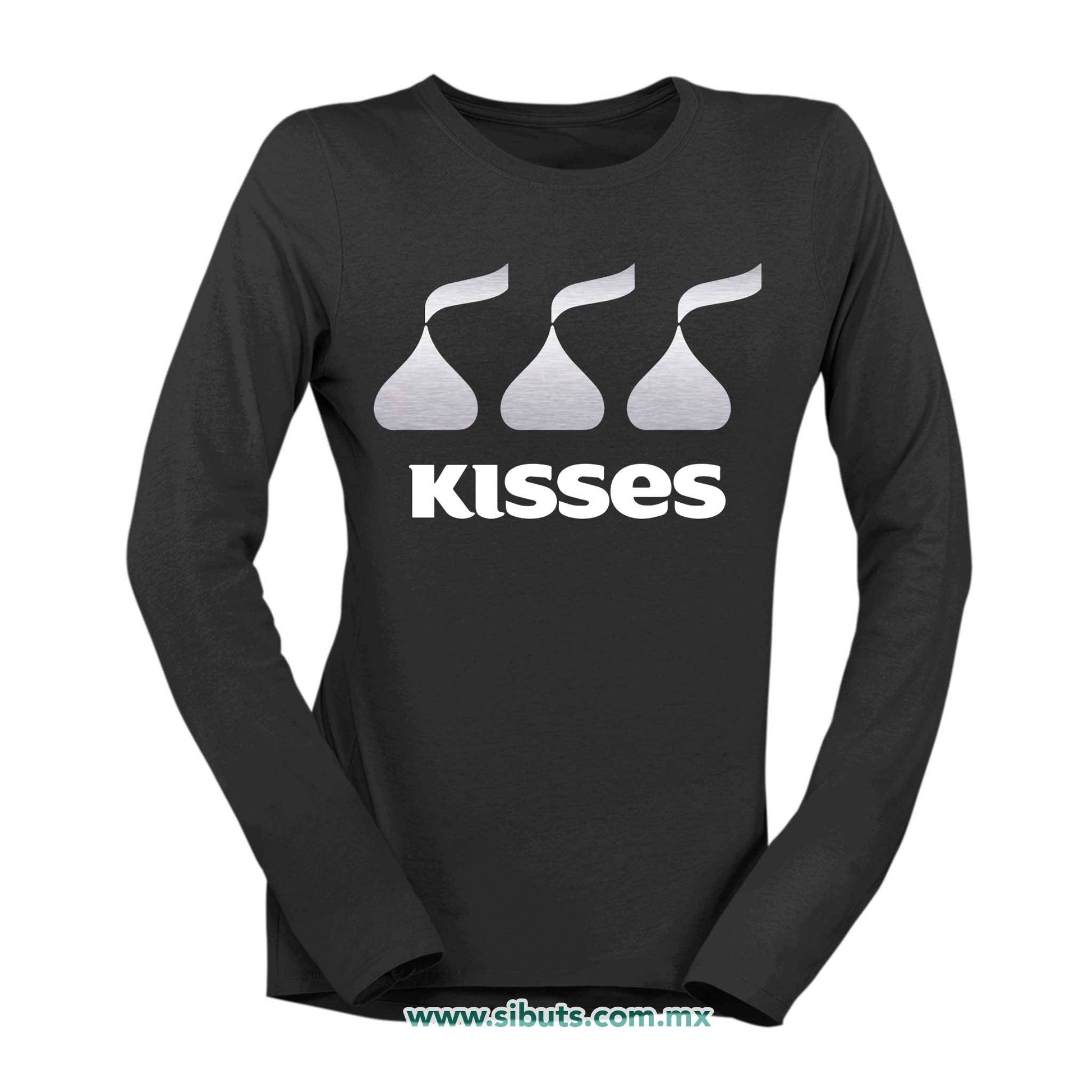 Playera Mujer Manga Larga Chocolates Kisses