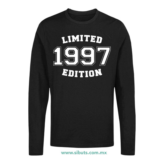Playera Hombre Manga Larga Personalizada Con Año Edición Limitada