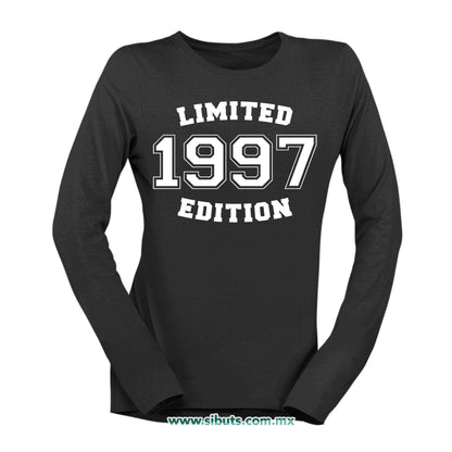 Playera Mujer Manga Larga Personalizada Con Año Edición Limitada