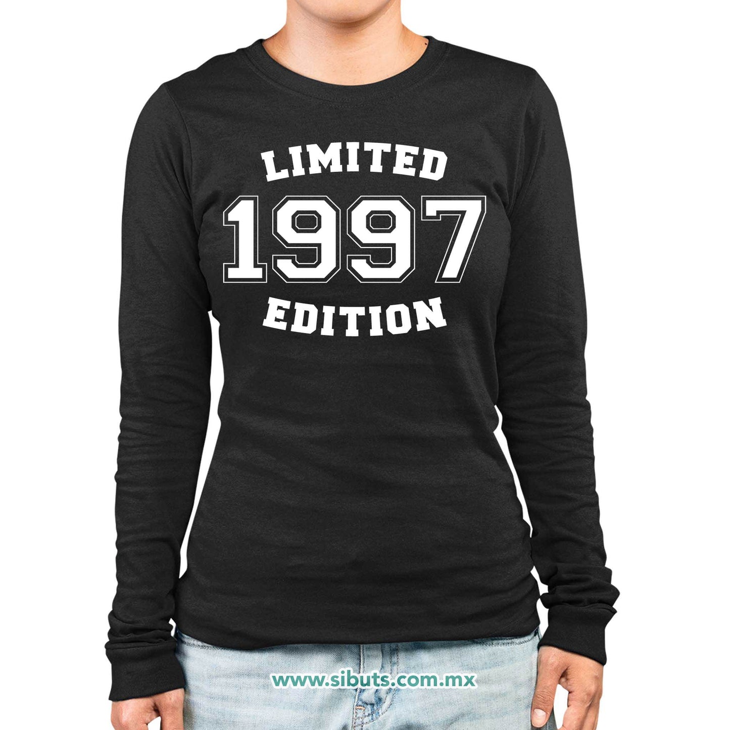 Playera Mujer Manga Larga Personalizada Con Año Edición Limitada