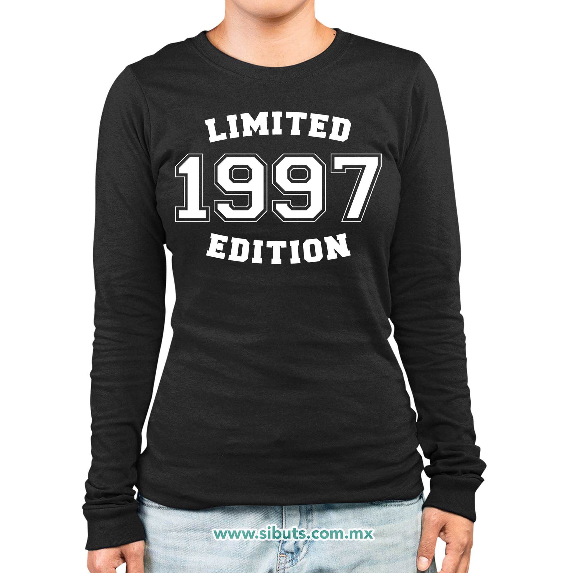 Playera Mujer Manga Larga Personalizada Con Año Edición Limitada