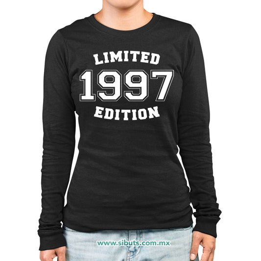 Playera Mujer Manga Larga Personalizada Con Año Edición Limitada