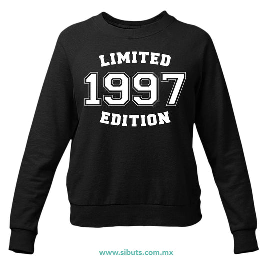Sudadera Mujer Cuello Redondo Personalizada Con Año Edición Limitada