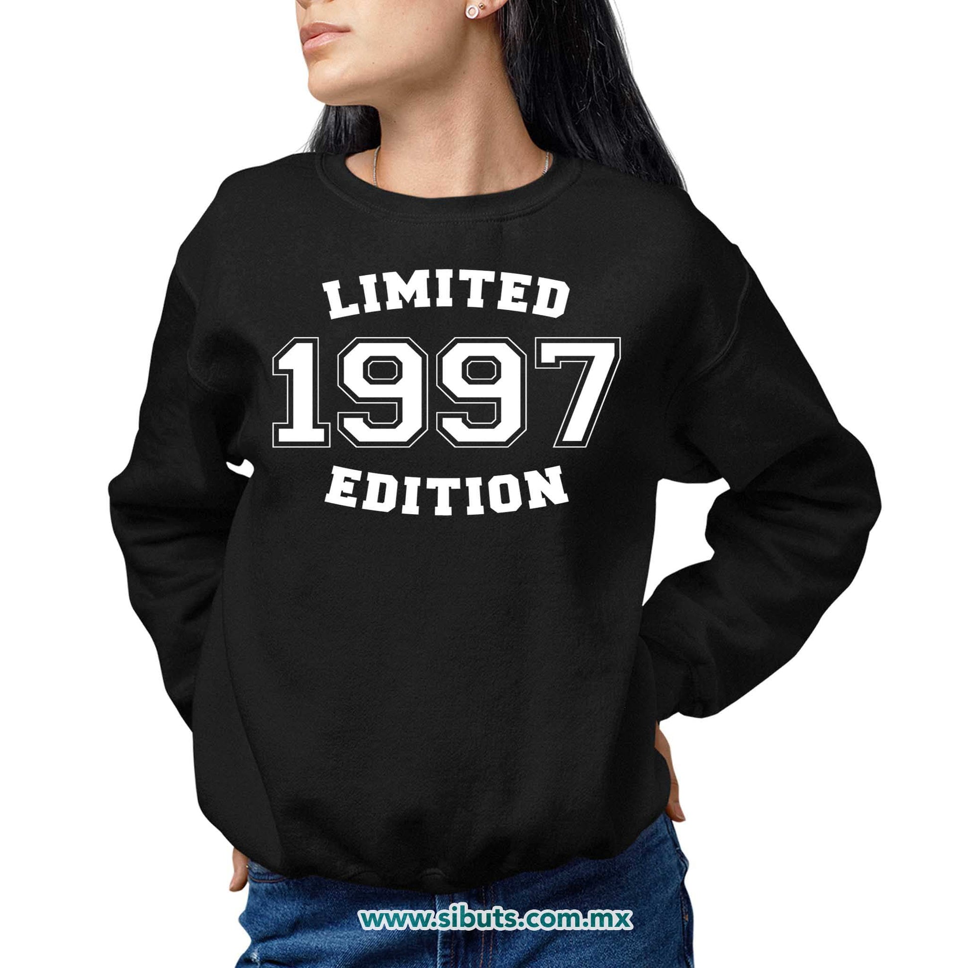 Sudadera Mujer Cuello Redondo Personalizada Con Año Edición Limitada