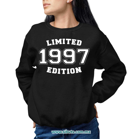 Sudadera Mujer Cuello Redondo Personalizada Con Año Edición Limitada