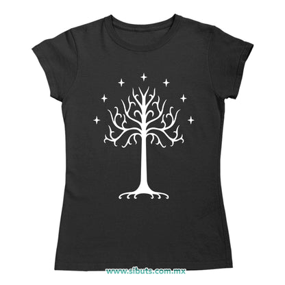 Playera Mujer Lord Of The Rings Señor de los Anillos Árbol Gondor