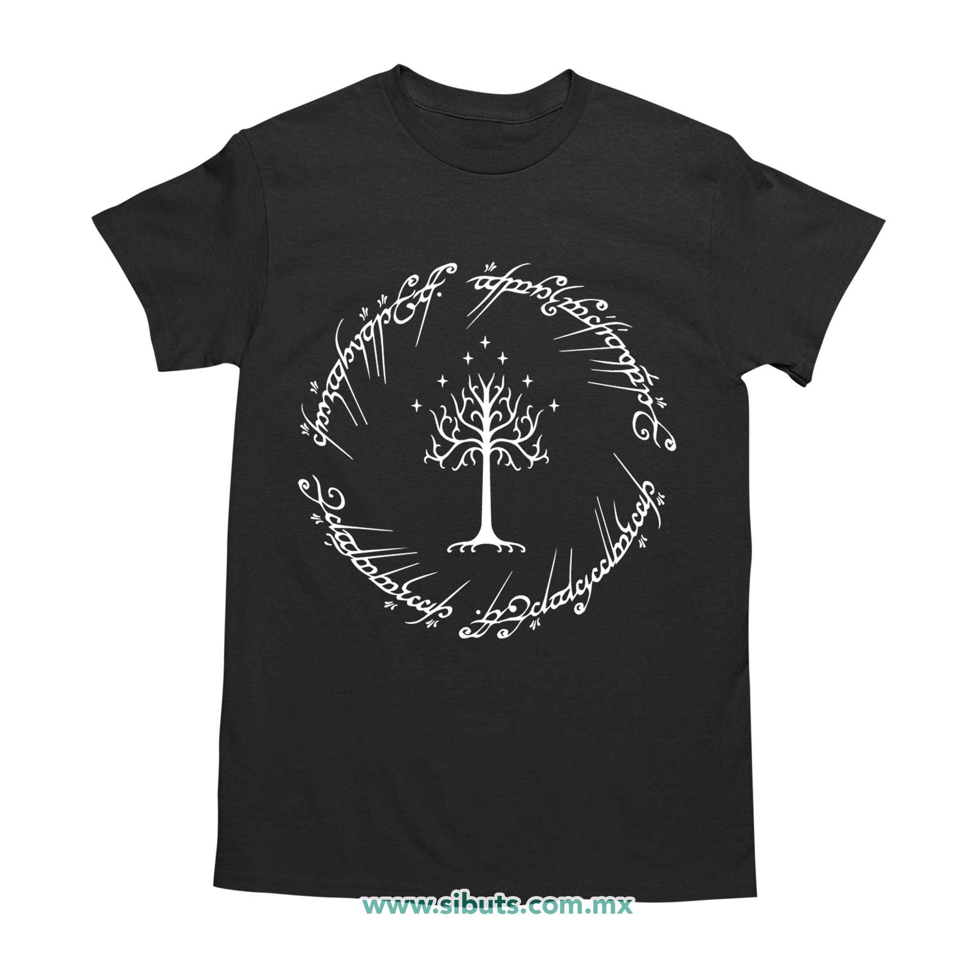 Playera Hombre Lord Of The Rings Señor de los Anillos Árbol Gondor Contorno