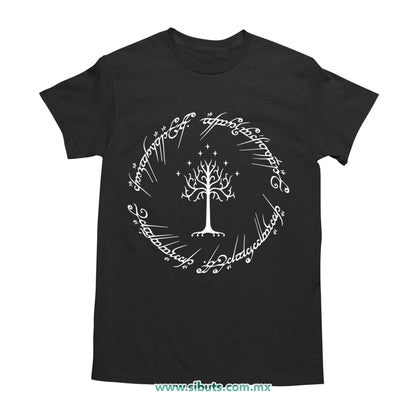 Playera Hombre Lord Of The Rings Señor de los Anillos Árbol Gondor Contorno