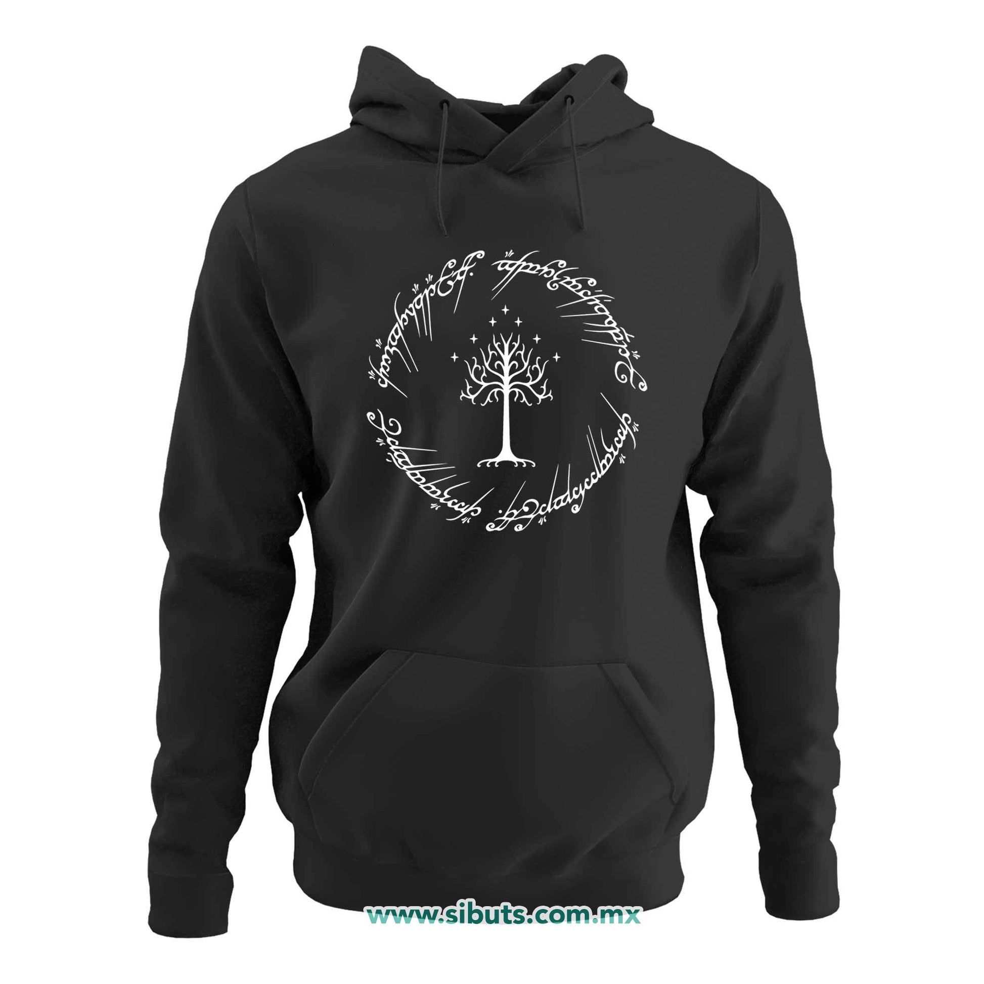 Sudadera Mujer Gorro Lord Of The Rings Señor de los Anillos Árbol Gondor Contorno