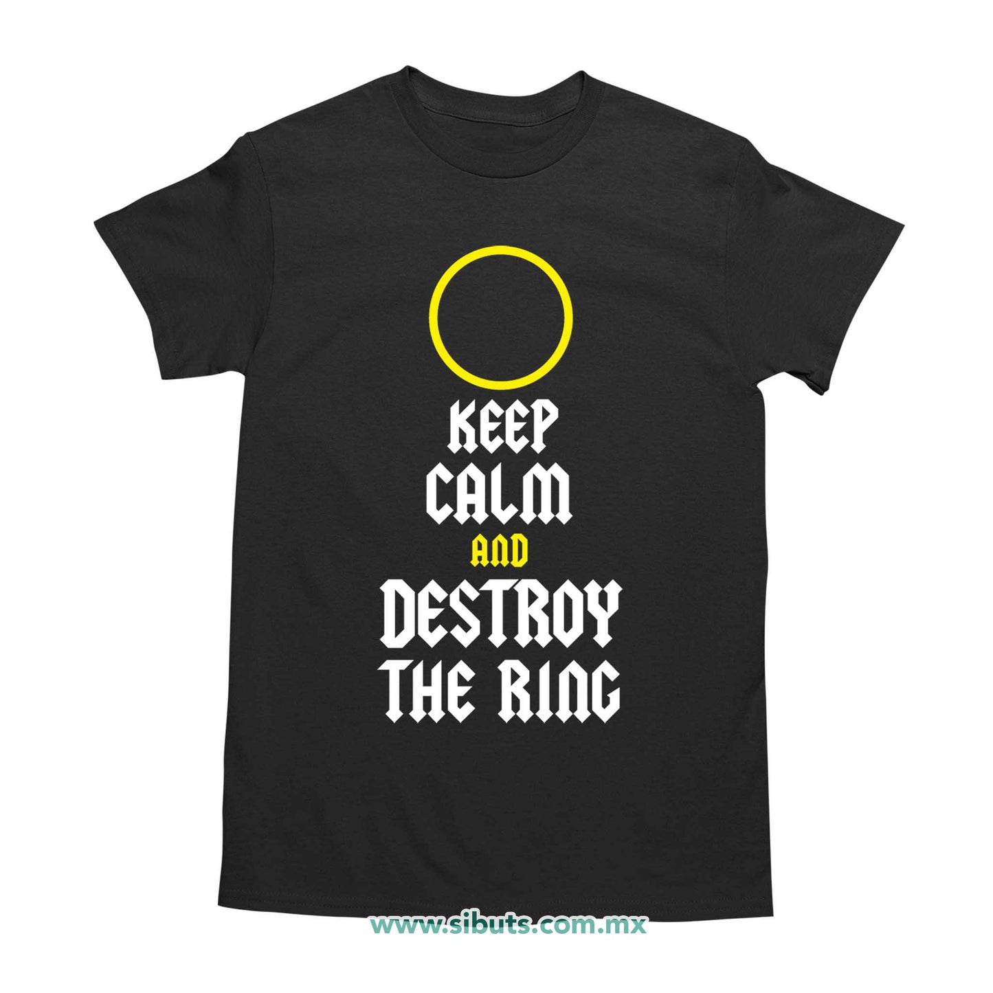Playera Hombre Señor de los Anillos Keep Calm Destroy The Ring