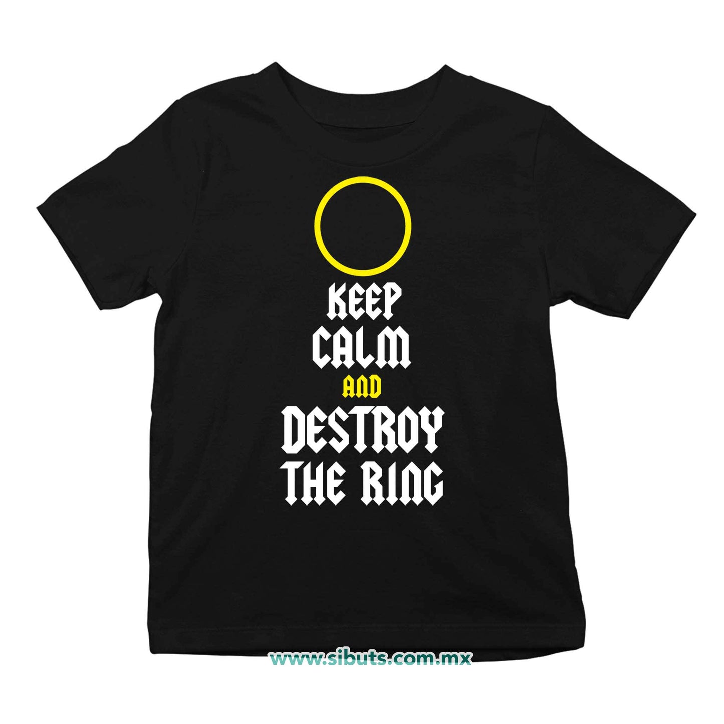 Playera Niño Señor de los Anillos Keep Calm Destroy The Ring