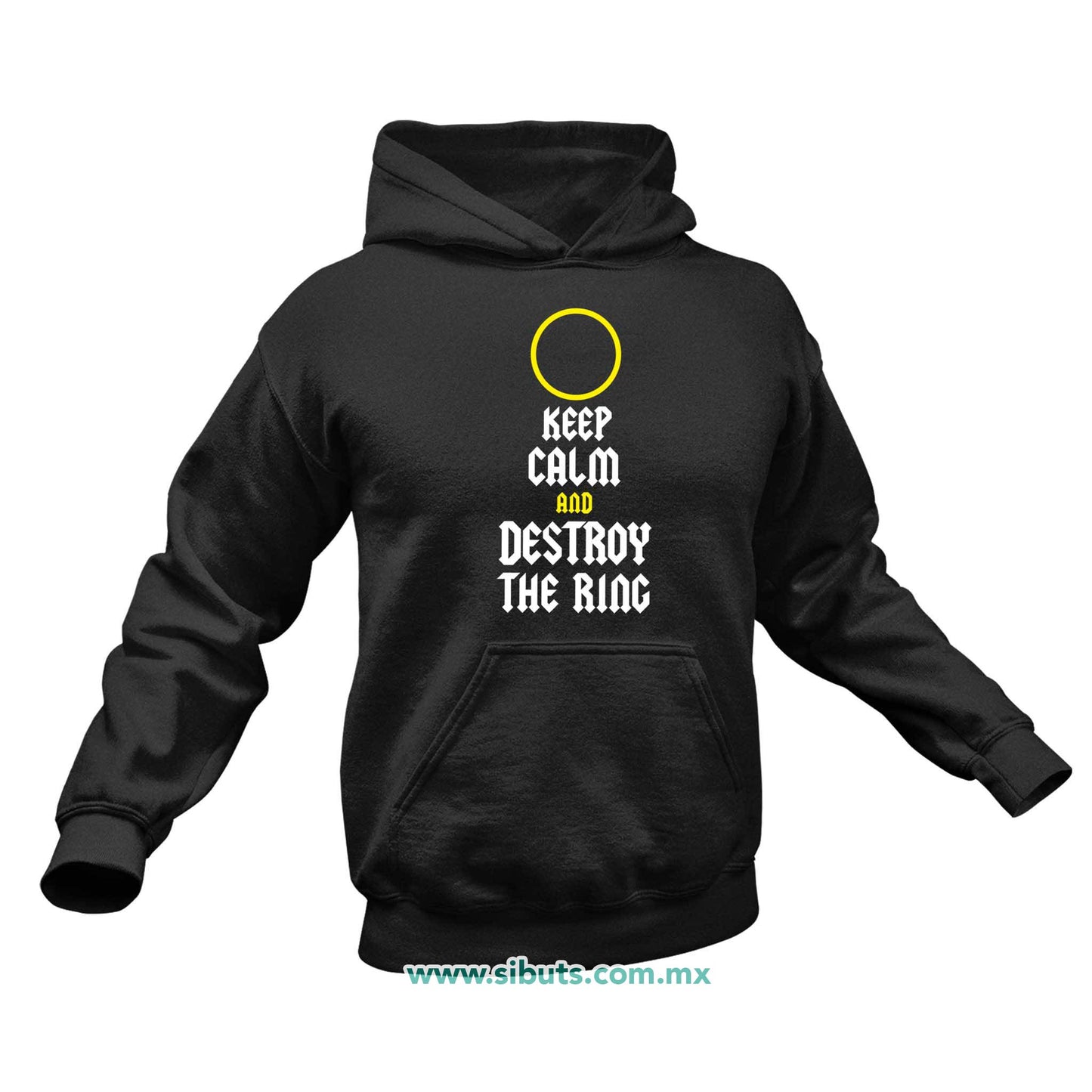 Sudadera Hombre Gorro Señor de los Anillos Keep Calm Destroy The Ring