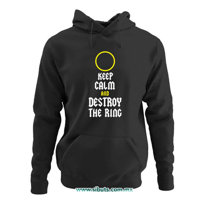 Sudadera Mujer Gorro Señor de los Anillos Keep Calm Destroy The Ring