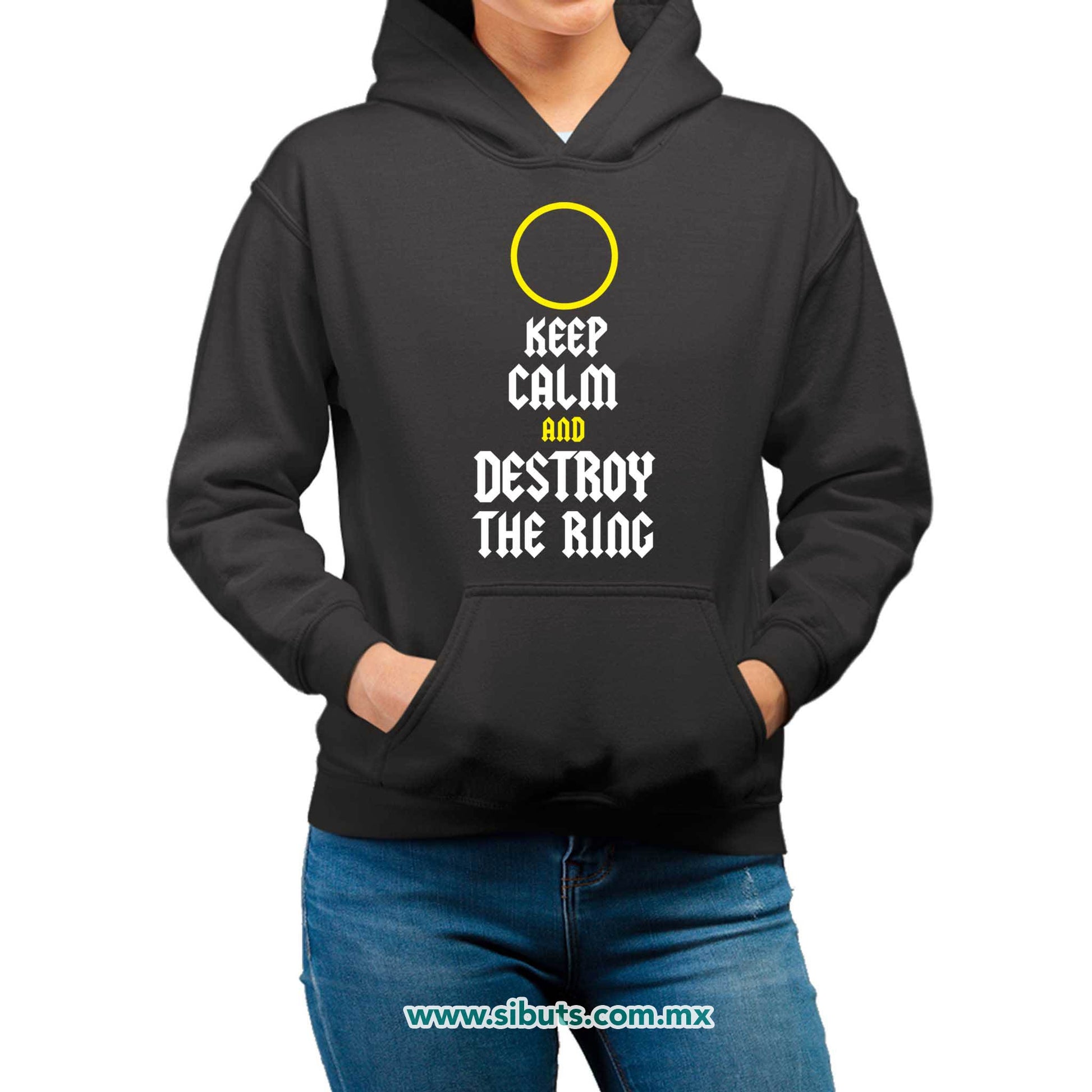 Sudadera Mujer Gorro Señor de los Anillos Keep Calm Destroy The Ring