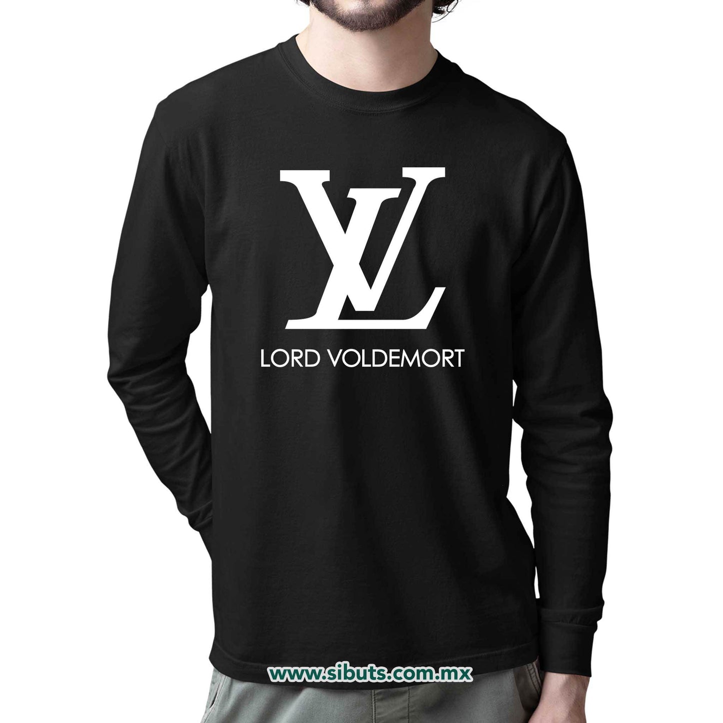 Playera Hombre Manga Larga Harry Potter Lord Voldemort