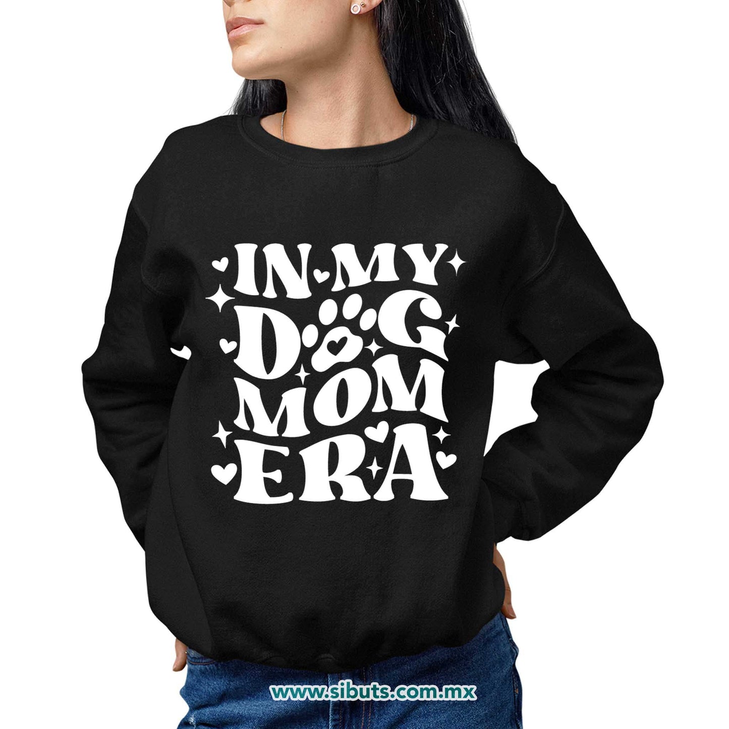 Sudadera Mujer Cuello Redondo Mamá In My Dog Mom Era