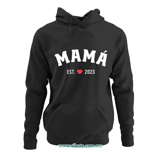 Sudadera Mujer Gorro Mamá Personalizada Desde El Año
