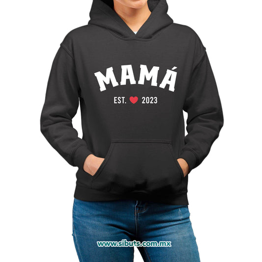 Sudadera Mujer Gorro Mamá Personalizada Desde El Año