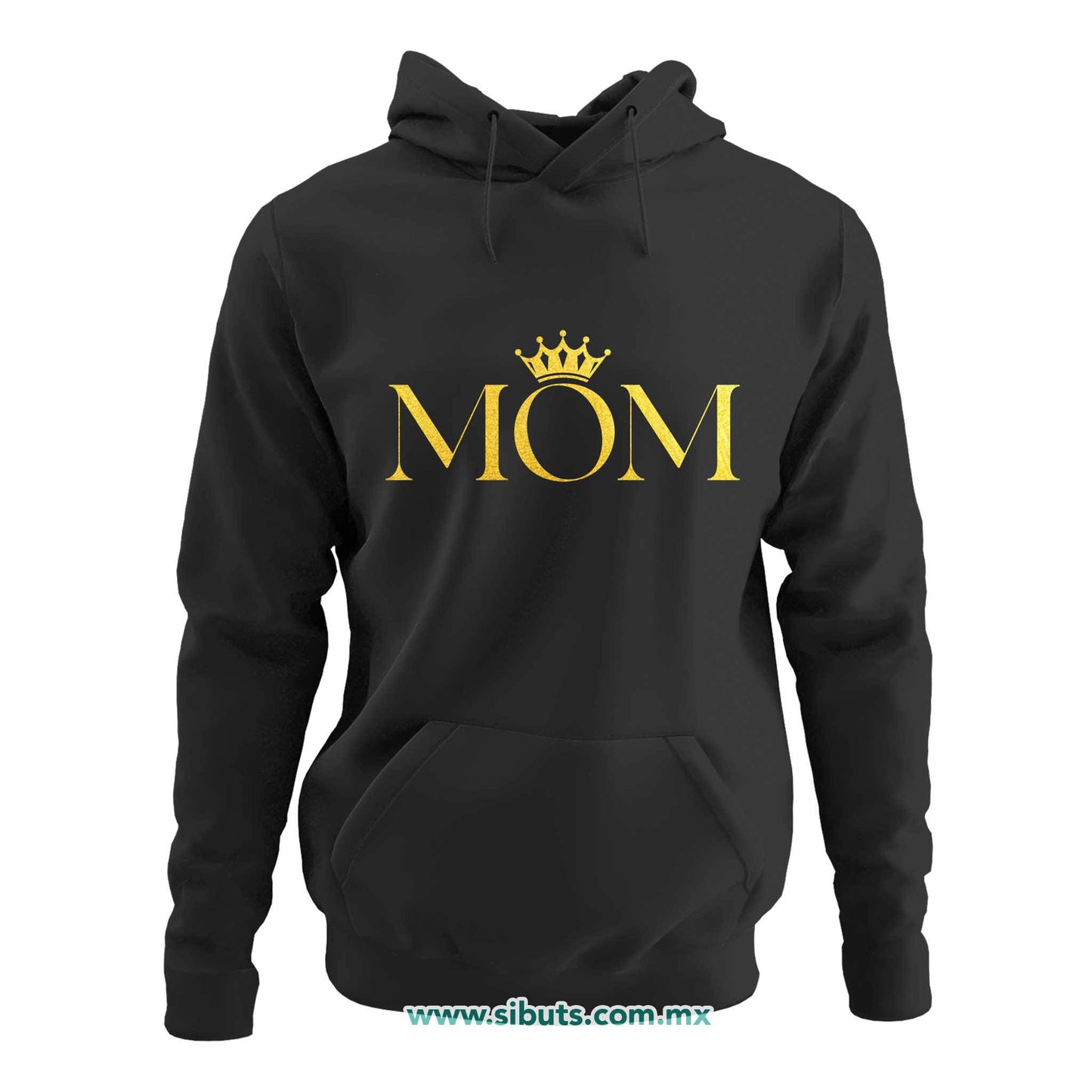 Sudadera Mujer Gorro Mamá Reina Corona Dorada