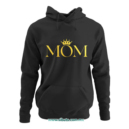 Sudadera Mujer Gorro Mamá Reina Corona Dorada