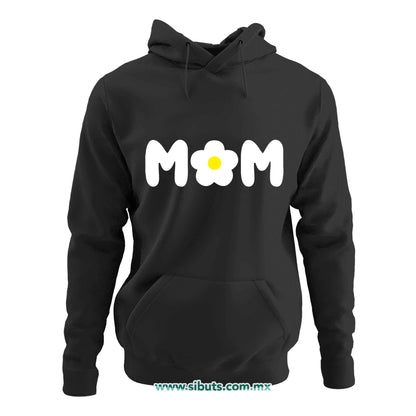 Sudadera Mujer Gorro Mamá Con Flor