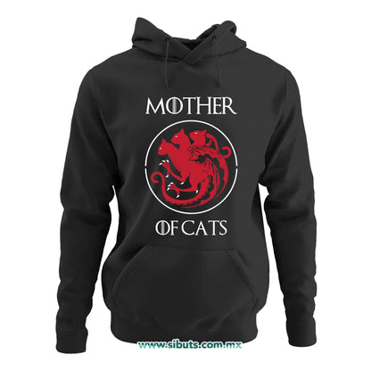 Sudadera Mujer Gorro Game Of Thrones Mother Of Cats Mamá de Gatos