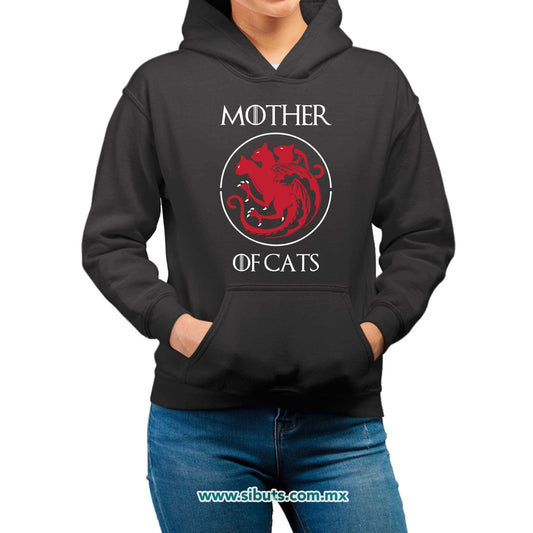 Sudadera Mujer Gorro Game Of Thrones Mother Of Cats Mamá de Gatos