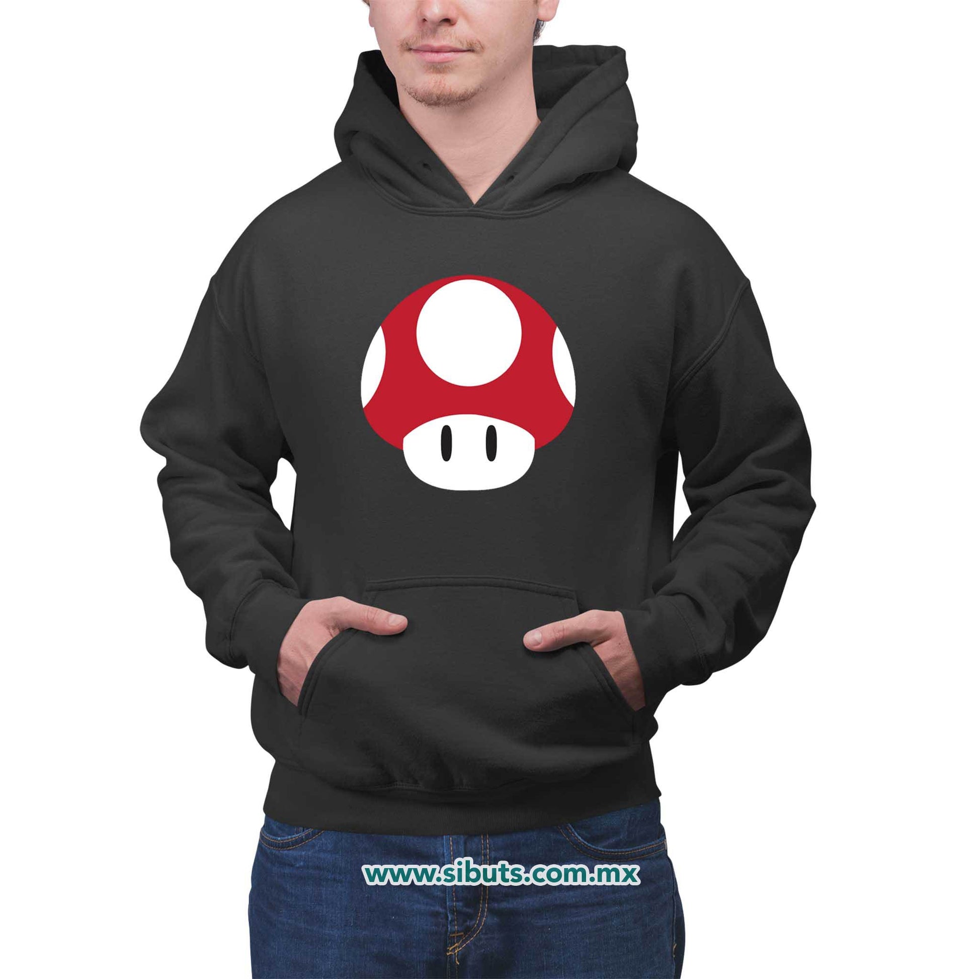 Sudadera Hombre Gorro Mario Bros Toad