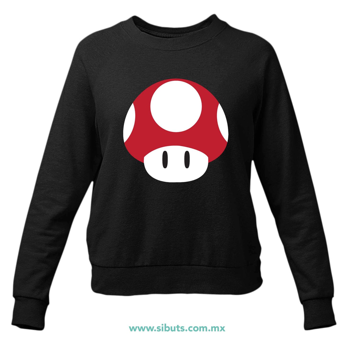 Sudadera Mujer Cuello Redondo Mario Bros Toad