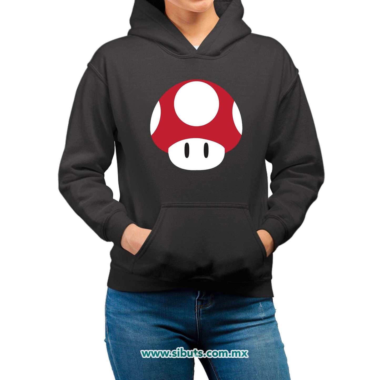 Sudadera Mujer Gorro Mario Bros Toad