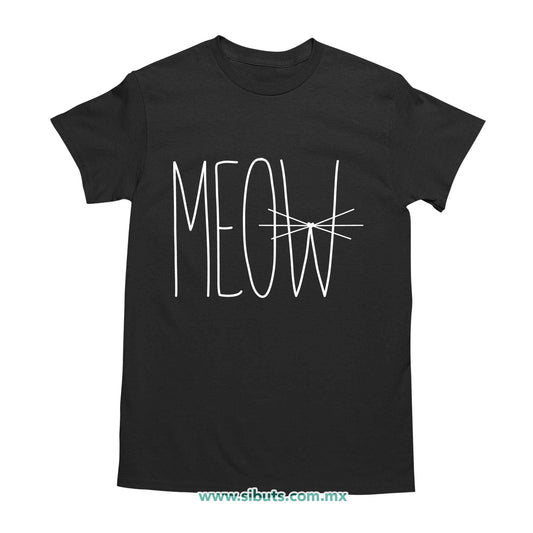 Playera Hombre Gato Meow