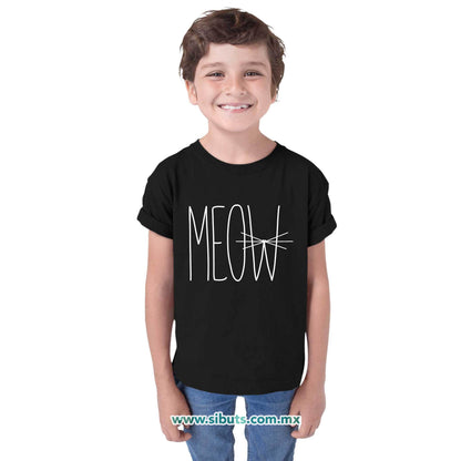 Playera Niña Gato Meow