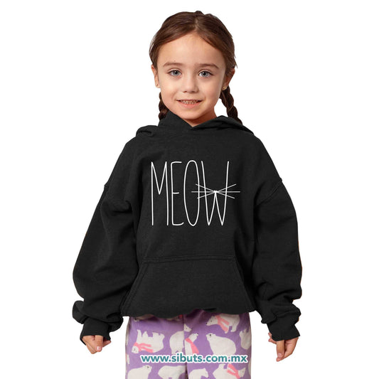Sudadera Niña Gorro Gato Meow
