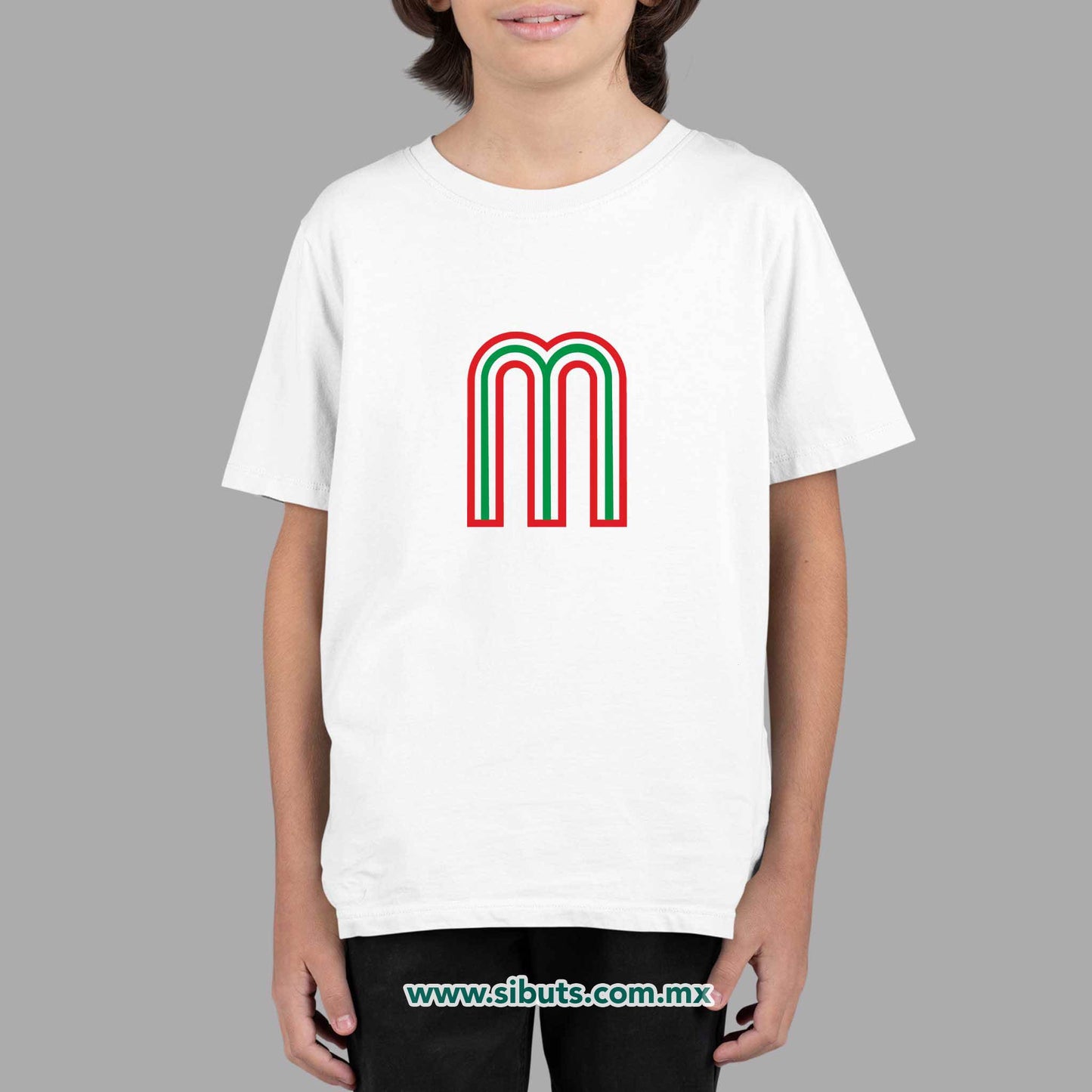 Playera Niño México Tricolor Retro