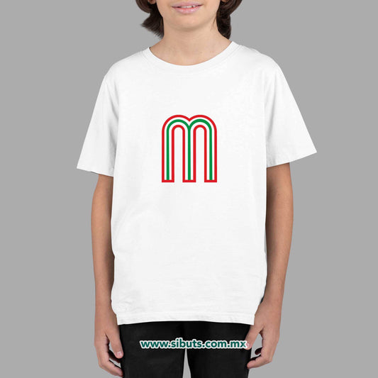 Playera Niño México Tricolor Retro