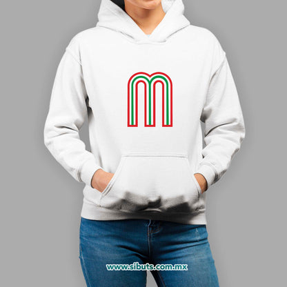 Sudadera Mujer Gorro México Tricolor Retro
