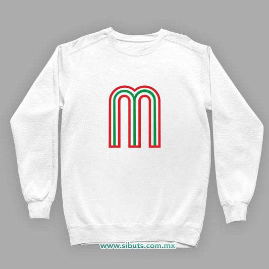 Sudadera Niño Cuello Redondo México Tricolor Retro