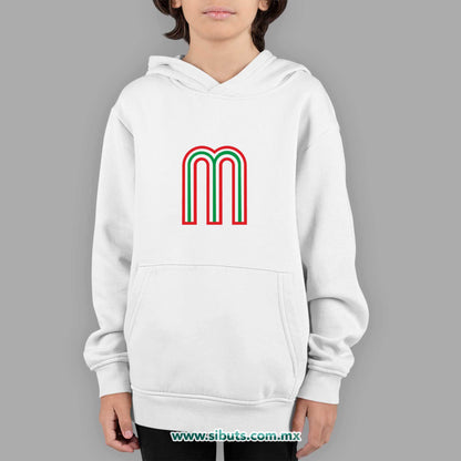 Sudadera Niño Gorro México Tricolor Retro