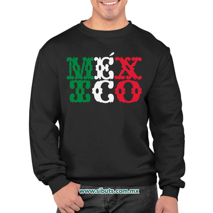 Sudadera Hombre Cuello Redondo México Papel Picado