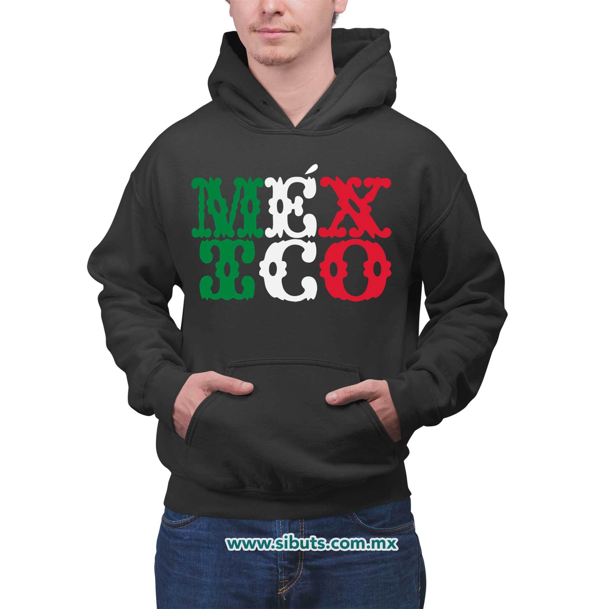 Sudadera Hombre Gorro México Papel Picado