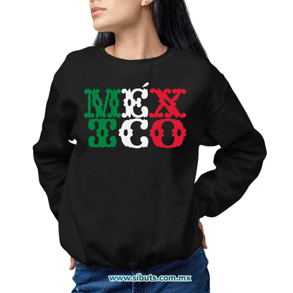 Sudadera Mujer Cuello Redondo México Papel Picado