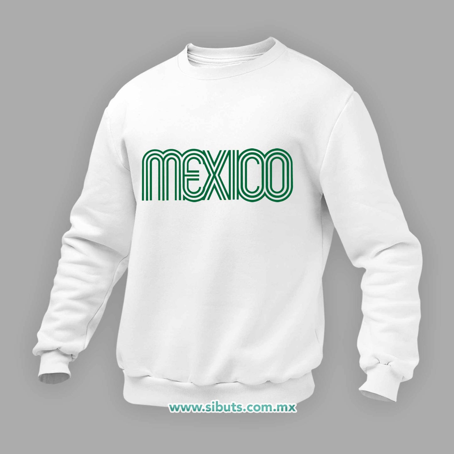 Sudadera Hombre Cuello Redondo México Retro