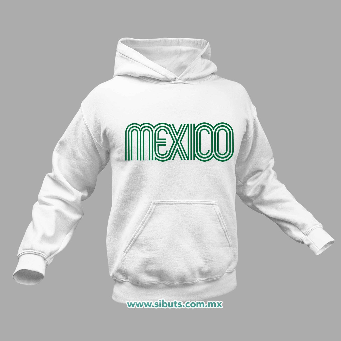 Sudadera Hombre Gorro México Retro