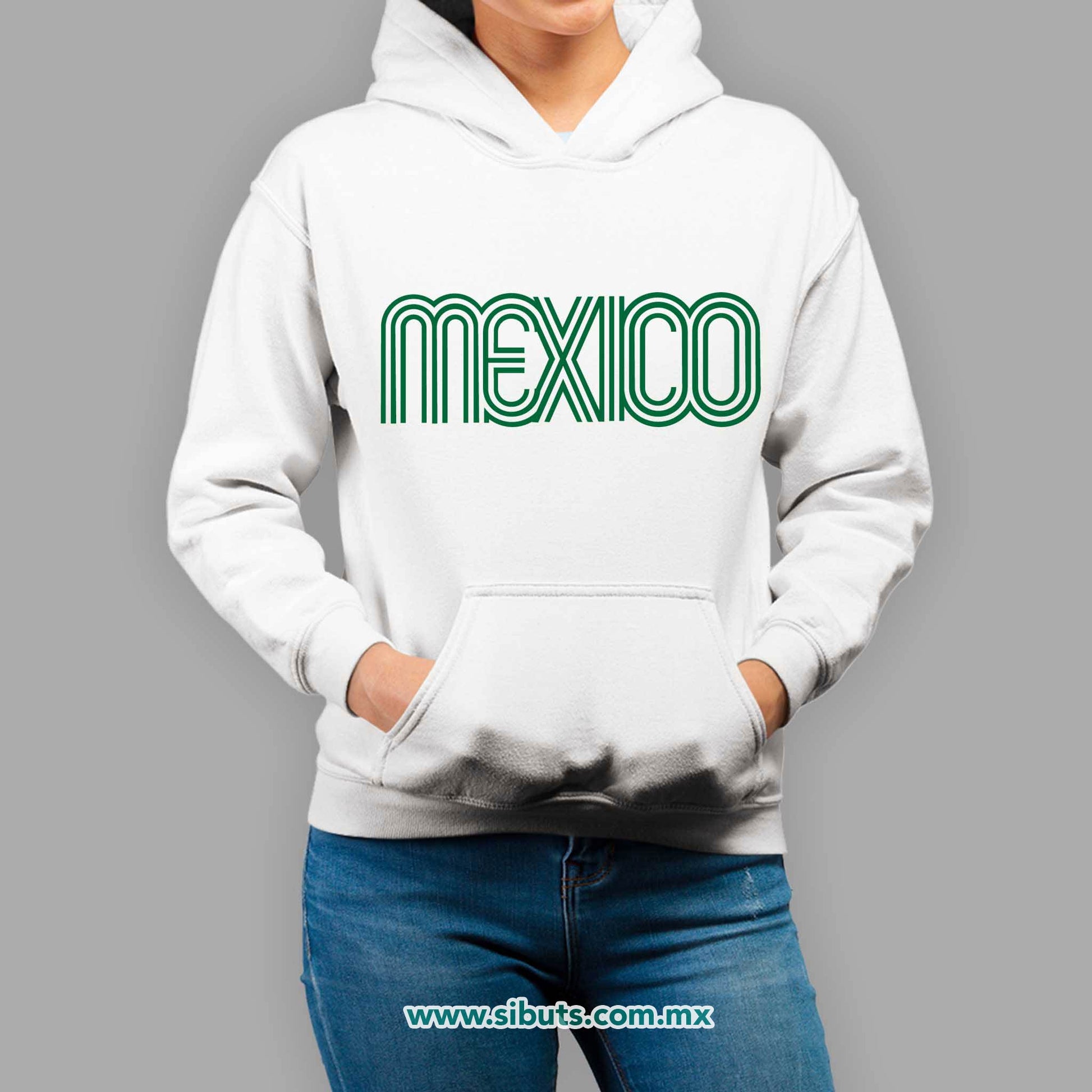 Sudadera Mujer Gorro México Retro