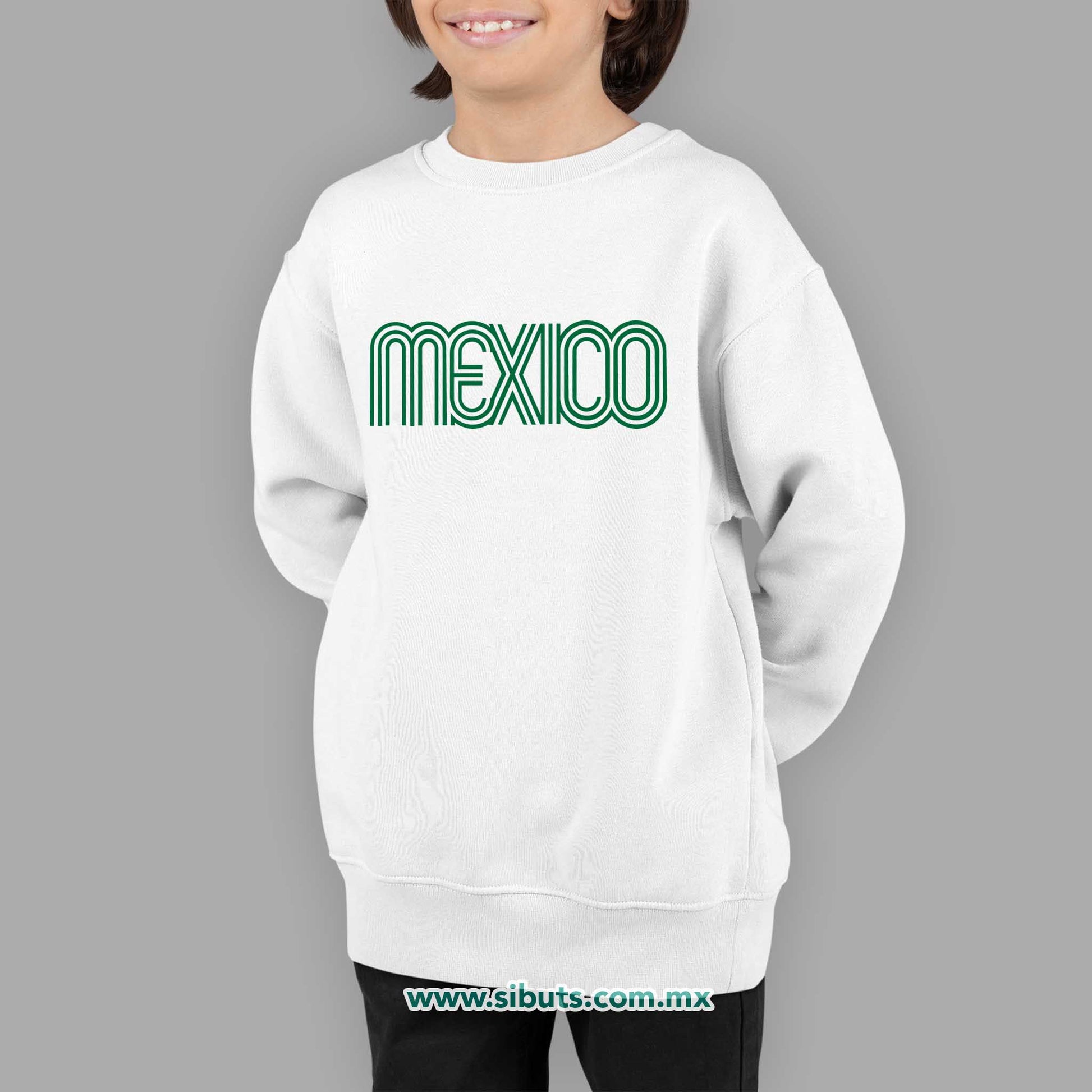 Sudadera Niño Cuello Redondo México Retro