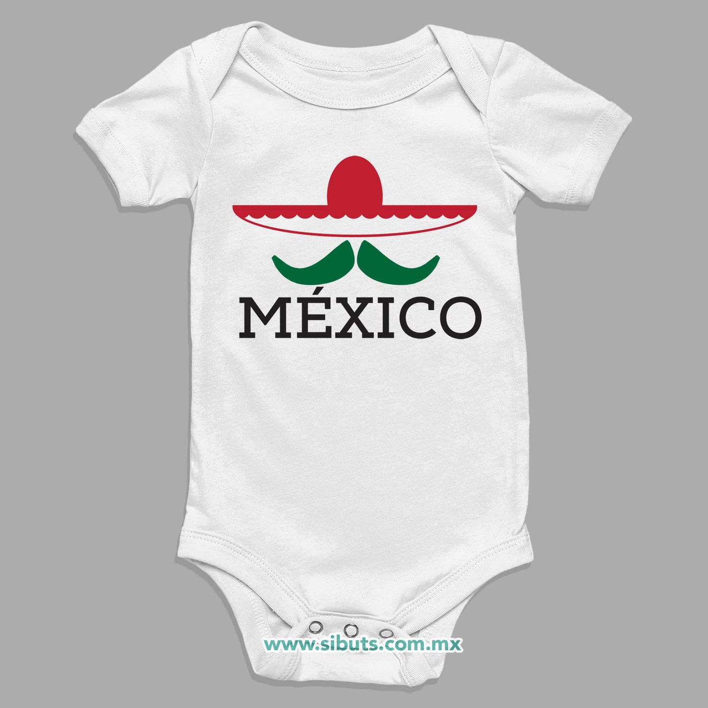 Pañalero Bebé México Bigote y Sombrero